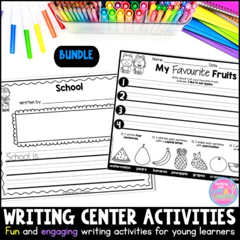 Preview of Kindergarten and First Grade Writing Center Activities Bundle