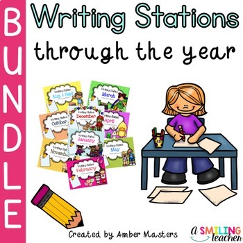 Preview of Writing Station Bundle- Complete School Year