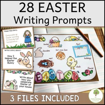 Easter Writing Prompts - Task Cards, Worksheets and PowerPoint Presentation