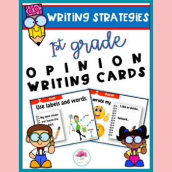 Preview of Writing Strategies 1st Grade Opinion Cards