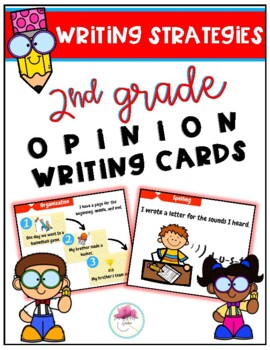 Preview of Writing Strategies 2nd Grade Opinion Cards