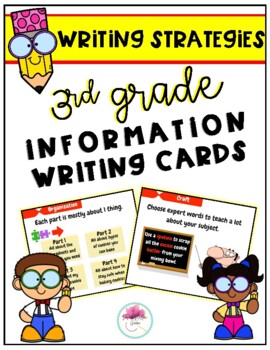 Preview of Writing Strategies 3rd Grade Information Cards