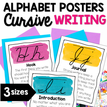 Preview of Writing Strategies Cursive Alphabet Posters