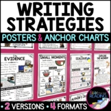 Writing Strategies Posters, Anchor Charts, Center Bulletin