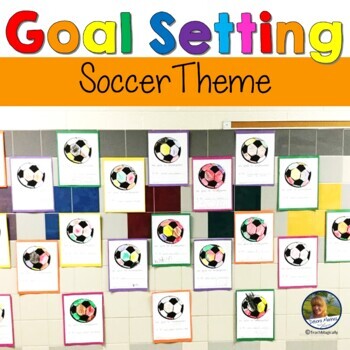 Preview of Writing Student All About Me Goal Setting Soccer Back to School Worksheets