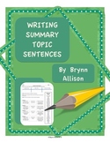 Writing Summary Topic Sentences