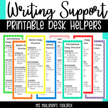 Preview of Writing Support | Desk Helper | Informational & Opinion Essay Support