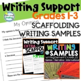Writing Support Including Planners w/ Scaffolding Writing Samples