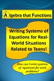 Writing Systems of Equations for Problems Related to Teens