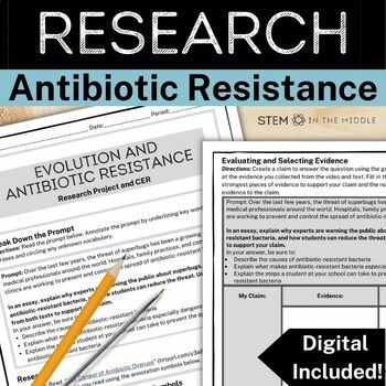 Preview of Evolution and Natural Selection Antibiotic Resistance Claim Evidence Reasoning