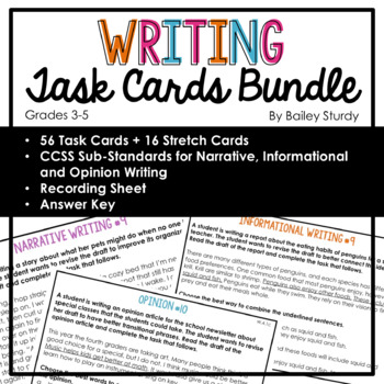 Preview of Writing Task Card Bundle