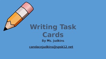 Preview of Writing Task Card and Journal Topics