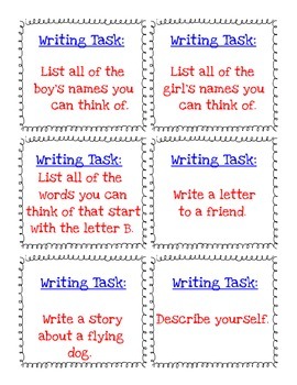 Writing Task Cards by Alison Barton | TPT