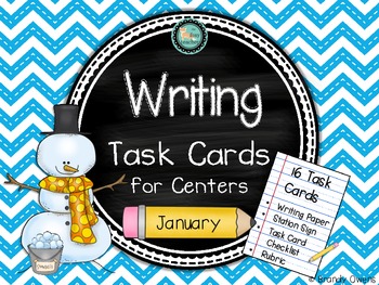 Preview of Writing Task Cards for Centers: January