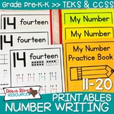 Writing Teen Numbers for Kindergarten Number Writing Practice