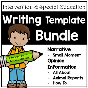 Preview of Writing Templates, Sentence Starters, Prompts & Paper - Special Ed Intervention