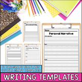 Writing Template Opinion Personal Narrative Informational 