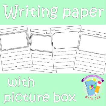 Preview of Writing Template With Lines and Picture Box | Journal Templates