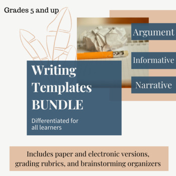 Preview of Writing Templates BUNDLE (Great for Distance Learning)