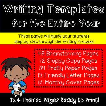 Preview of Writing Templates/Writing Process Graphic Organizers for the Entire Year