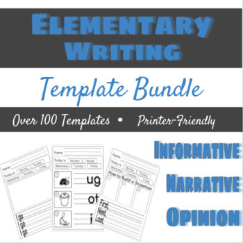 Preview of Writing Templates (Year-Long Bundle) - Narrative, Opinion, and Informative