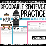 Digraph Sentence Writing Paper Template Centers & Writing 