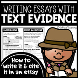 Writing & Citing Text Evidence in Essays PowerPoint & Anch