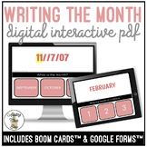 Writing The Month with Numbers Digital Activity