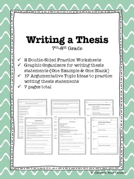 lesson on writing thesis statements