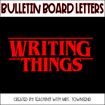 Writing Things Bulletin Board Convert To Svg Stranger Things Theme