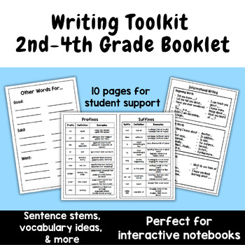 Preview of Writing Toolkit | 2nd - 4th Grade | Booklet & Interactive Notebook | 10 Pages
