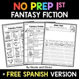 No Prep First Grade Fantasy Fiction Writing + FREE Spanish