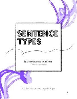 Preview of Writing Tools - Sentence Types (Instruction & Practice - COMMON CORE ALIGNED)