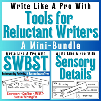 Preview of Writing Tools for Reluctant Writers Mini-Bundle