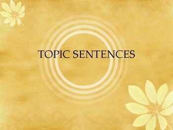Preview of Writing Topic Sentences / A Practice and Writing Guide