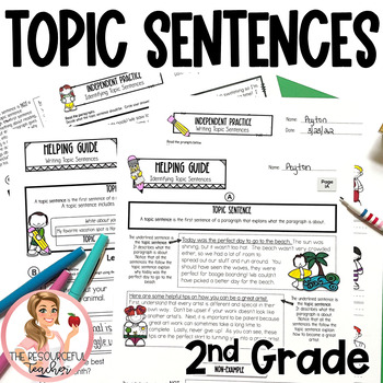 Preview of Writing Topic Sentences | Worksheets, Activities, and Anchor Charts