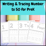 Writing & Tracing Number to 50 for PreK
