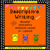 Monster Descriptive Writing Interactive Notebook or Lapbook