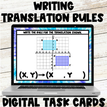 Preview of Writing Translation Rules from Graphs Digital Task Cards Google Slides