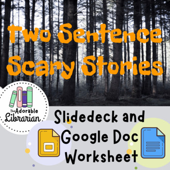 Preview of Writing Two Sentence Scary Stories - Creative Writing, Editable
