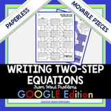 Writing Two-Step Equations From Word Problems Digital Maze