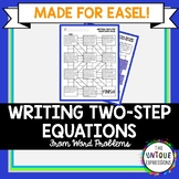 Writing Two-Step Equations from Word Problems Maze Activity