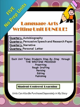 Preview of Writing Unit Bundle~ FIVE Writing Units at a DISCOUNTED Price!!!