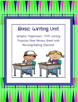 Preview of Writing Unit: Graphic Organizers and Peer Editing