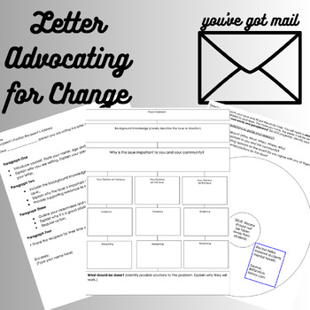 Preview of Writing Unit: Letter Advocating for Change