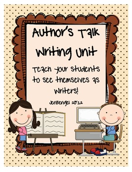 Preview of Writing Unit...Creating an Author Talk