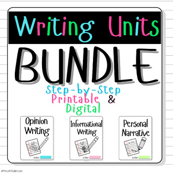 Preview of Writing Units BUNDLE | Print & Digital | Google Slides