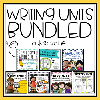 Preview of Writing Units BUNDLED-YEAR LONG!