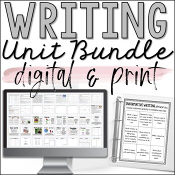 Preview of Elementary Writing Curriculum - Writing Units Bundle - Print & Digital