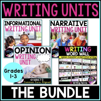 Preview of Writing Units Bundle: Opinion, Informational & Narrative, Graphic Organizers